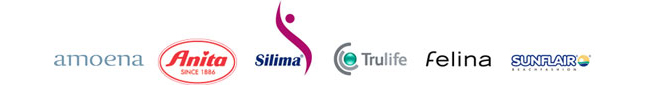 Merken Uniquebody logo amoena anita silima trulife felina sunflair